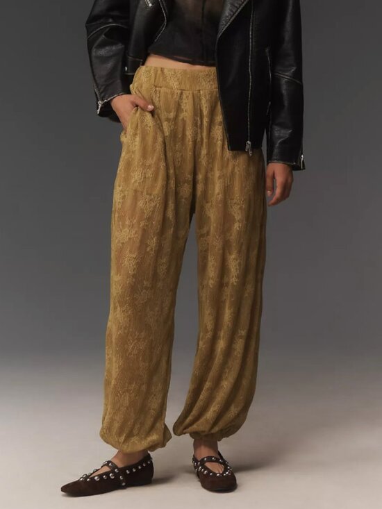 Maeve Pants - NWT Maeve Sheer Lace Balloon Pants
